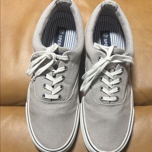 Sperry Men's Light Gray Canvas Sneakers